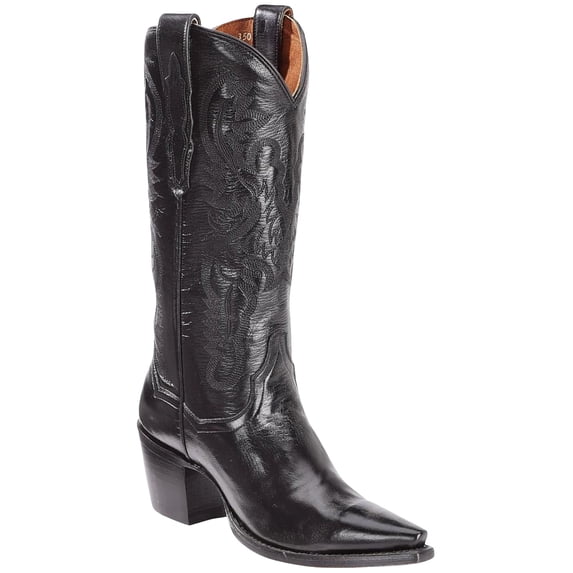 Dan Post Women's Polished Western Boot Snip Toe Black 6 1/2 M US