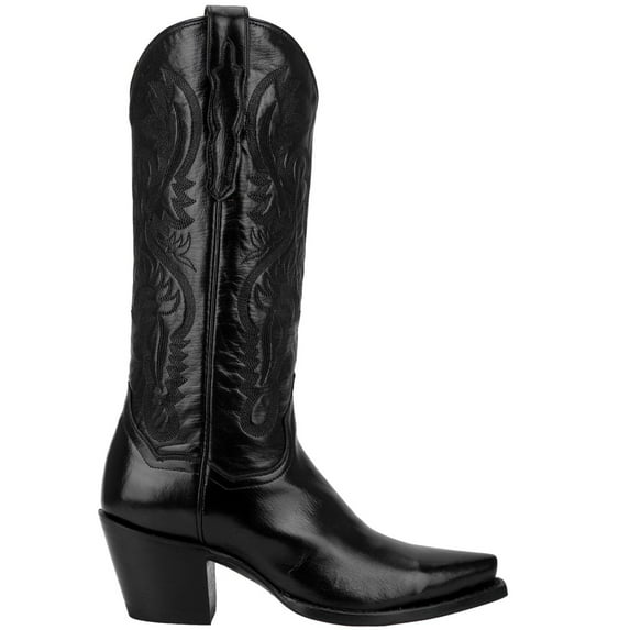 Dan Post Women's Polished Western Boot Snip Toe Black 6 1/2 M US