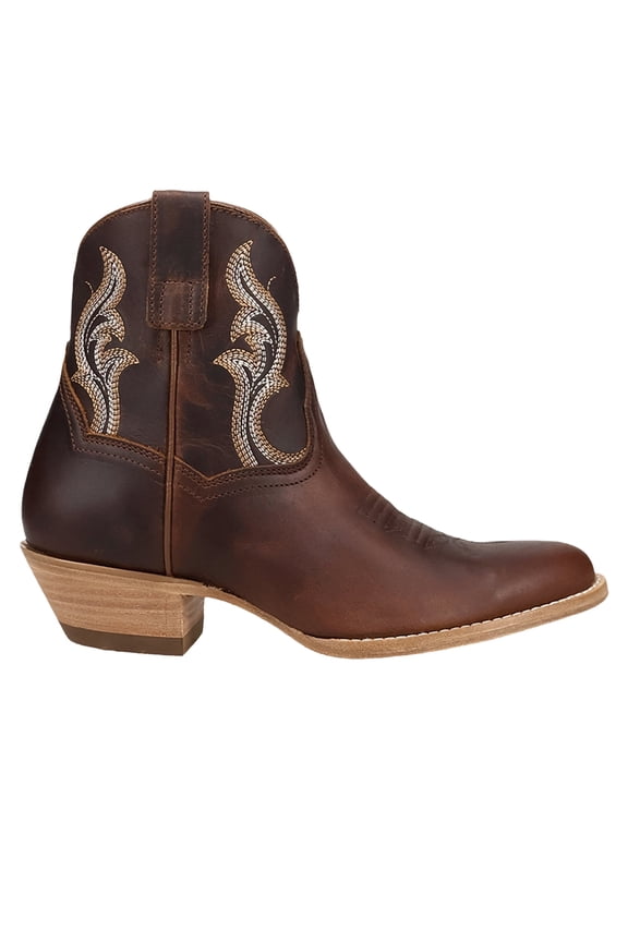 Boots Womens Rustic Charm Round Toe Zippered Cowboy Ankle Boots