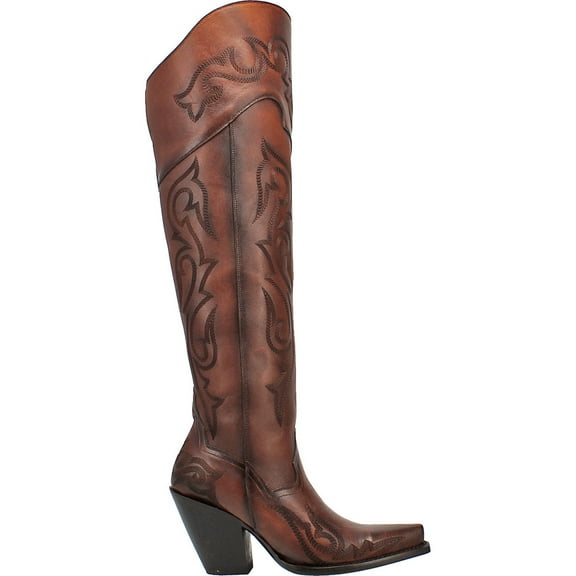 Dan Post Boots Womens Seductress Embroidered Snip Toe Zippered Cowboy  Tall