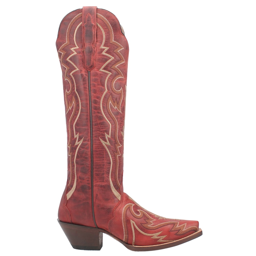 Dan Post Women's Josie Snip Toe Leather Tall Boots - White
