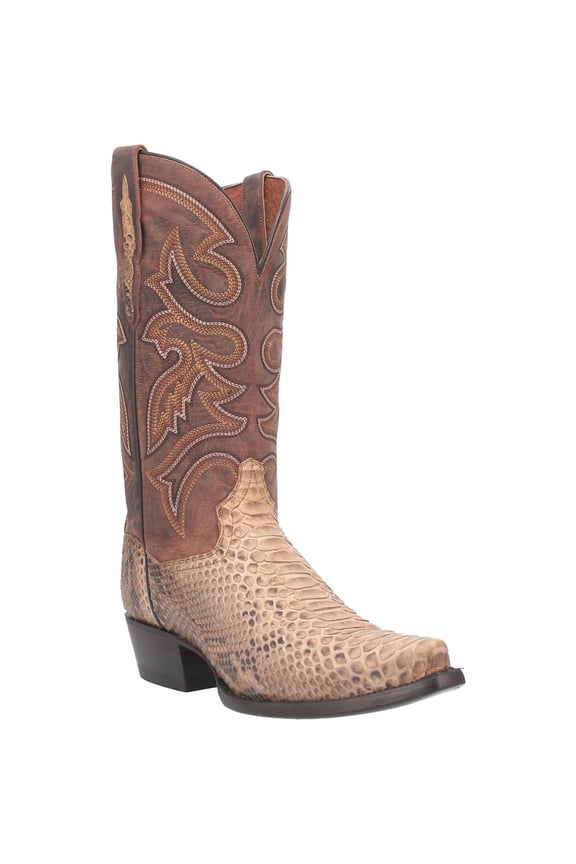 Men's Exotic Python Western Boot Snip Toe - DP3058 7.5 D(M) US