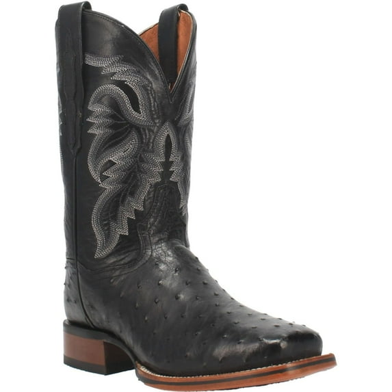 Dan Post Men's Alamosa Full Quill Ostrich Boot in Black