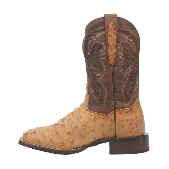 Dan Post Men's Alamosa Full Quill Ostrich Western Performance Boot Broad - DP4184 9.5 EE US