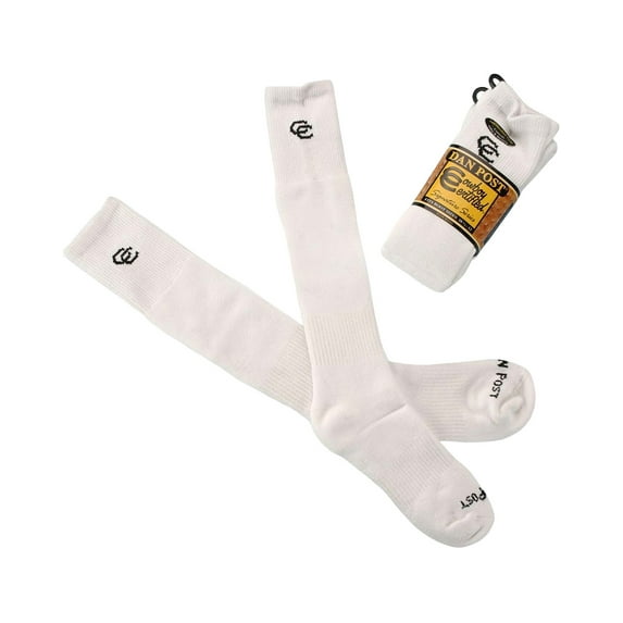 Dan Post® Men's Cowboy Certified Over The Calf White Socks DPCBC10