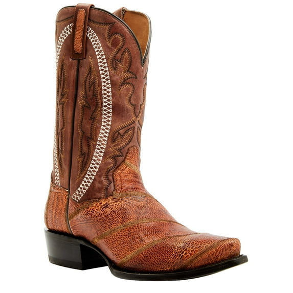 Dan Post Men's Exotic Ostrich Leg Western Boot Snip Toe - DPS780 9 EE US