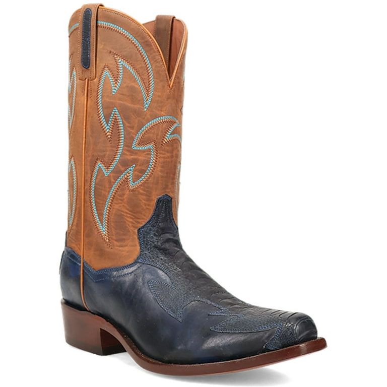 Ostrich leg boots square toe hotsell
