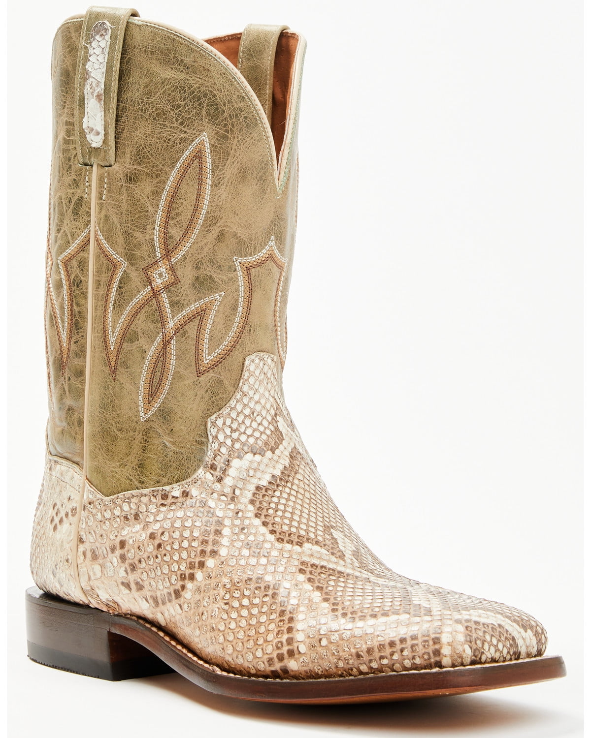 Dan Post Men's Exotic Python Western Boot Broad Square Toe - DPS1135 8. ...