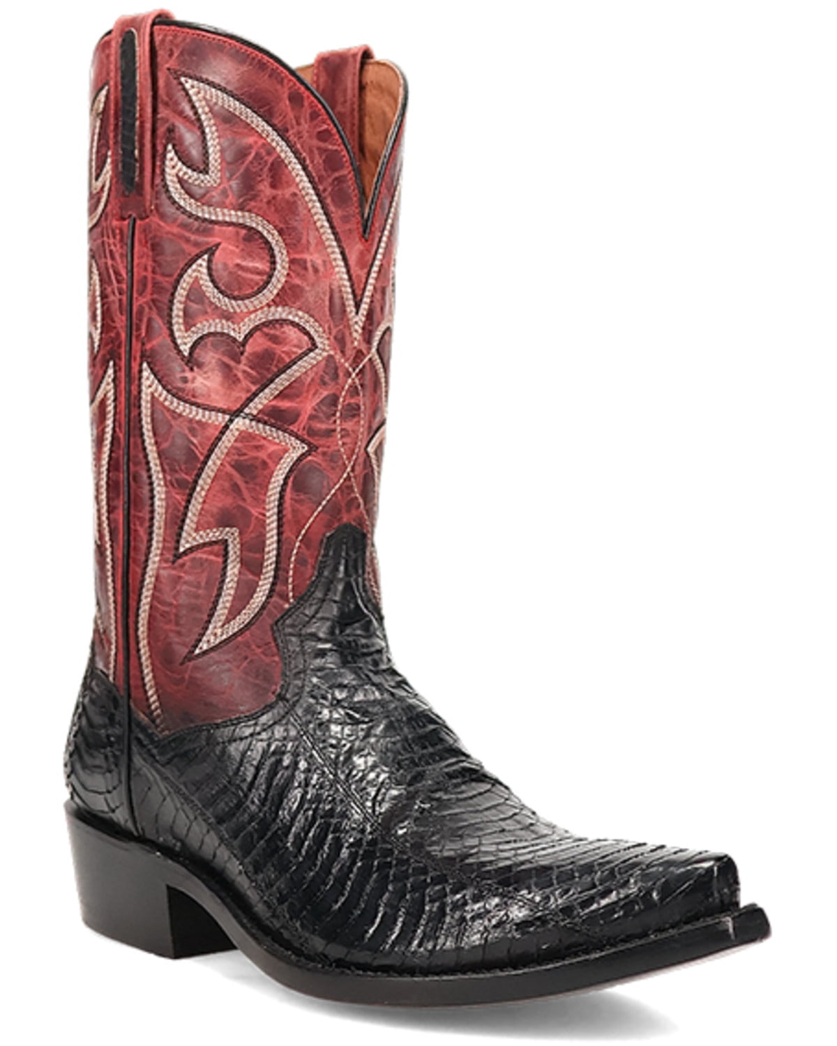 Dan Post Men's Exotic Snake Western Boot Snip Toe Black 12 D(M) US