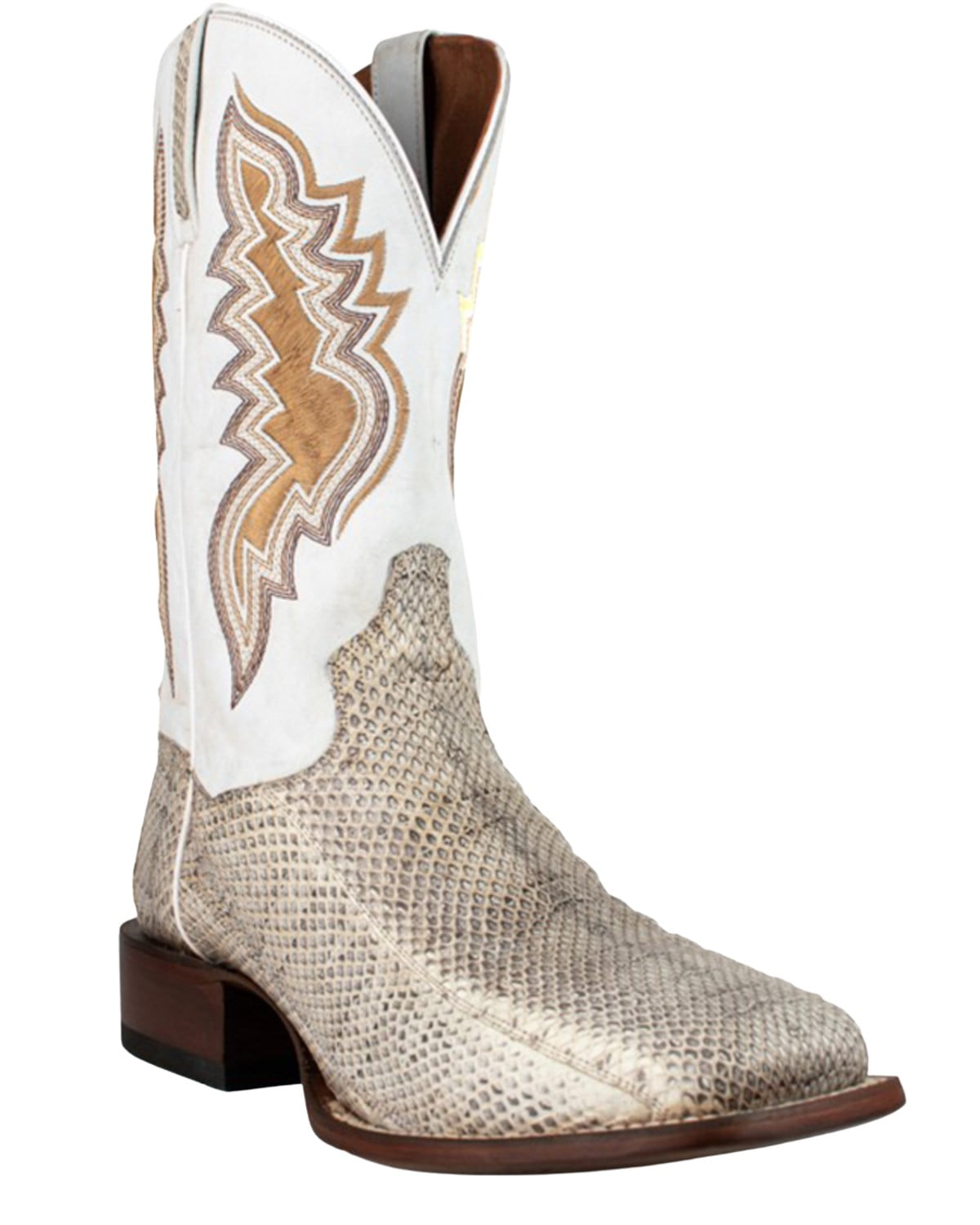 Dan Post Men's Exotic Water Snake Western Boot Broad Square Toe Natural ...