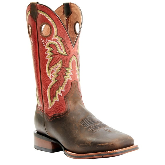 Dan Post Men's Leon Top Western Performance Boot Broad Square Toe Red 12 D(M) US
