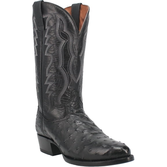 Dan Post Men's Tempe 13" Black Round Toe Cowboy 1 1/4" Heel Western Mid-Calf Boots, Size 13 (EW) - DP2321