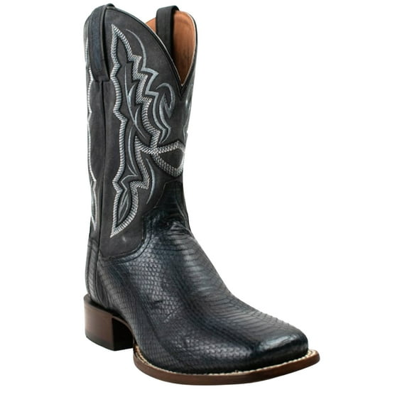 Dan Post Men's Water Snake Exotic Western Boot Broad Square Toe Black 8.5 D(M) US