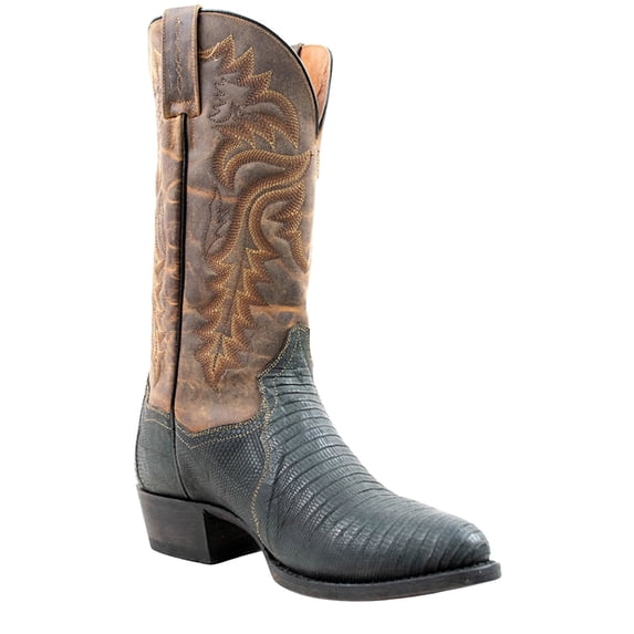 Dan Post Men's Winston Exotic Teju Lizard Western Boot Medium Toe Black 9.5 D
