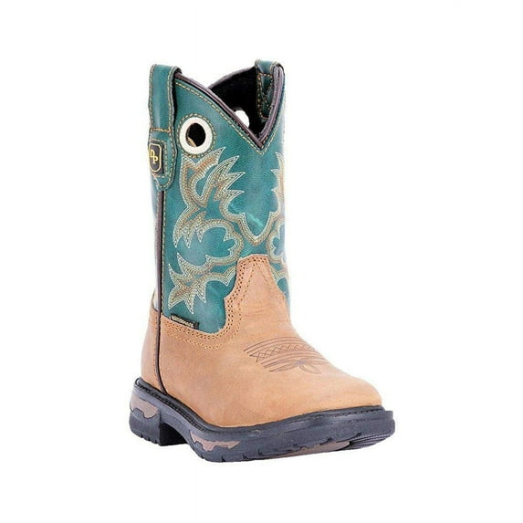 Dan Post Western Boot Boy Walking WP 13 Child D Tan Green DPC2696