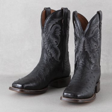 Dan Post Pershing Mens Ostrich Leather Cowboy Boots