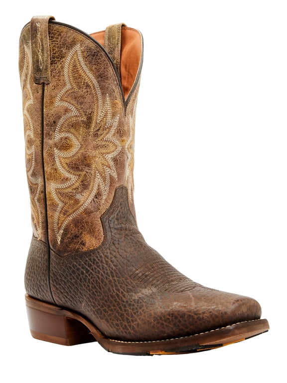 Western Boots Mens 12" Vintage Square Toe Chocolate DP4189
