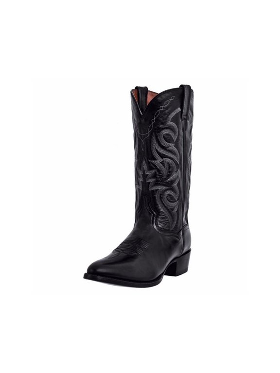 Western Boots Mens Milwaukee Leather Round Toe Black DP2110R