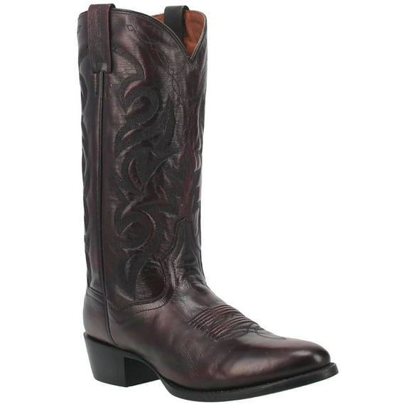 Dan Post Western Boots Mens Milwaukee Leather Round Toe Black DP2112R