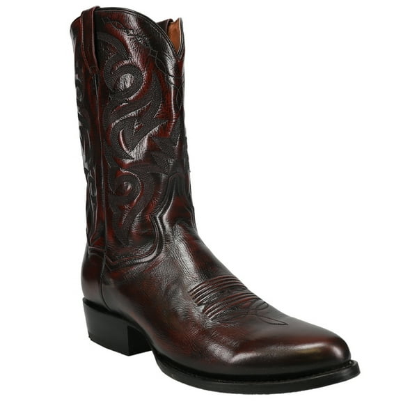 Dan Post Western Boots Mens Milwaukee Leather Round Toe Black DP2112R