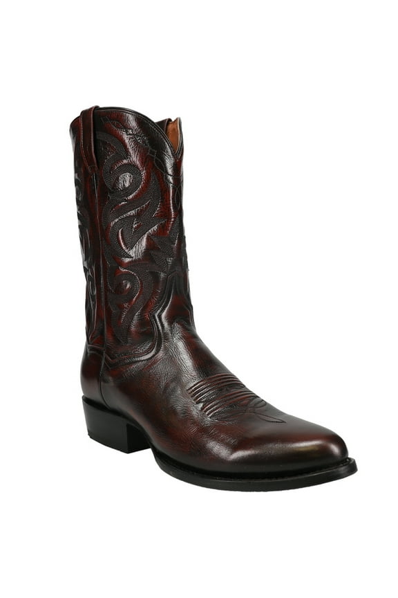 Western Boots Mens Milwaukee Leather Round Toe Black DP2112R
