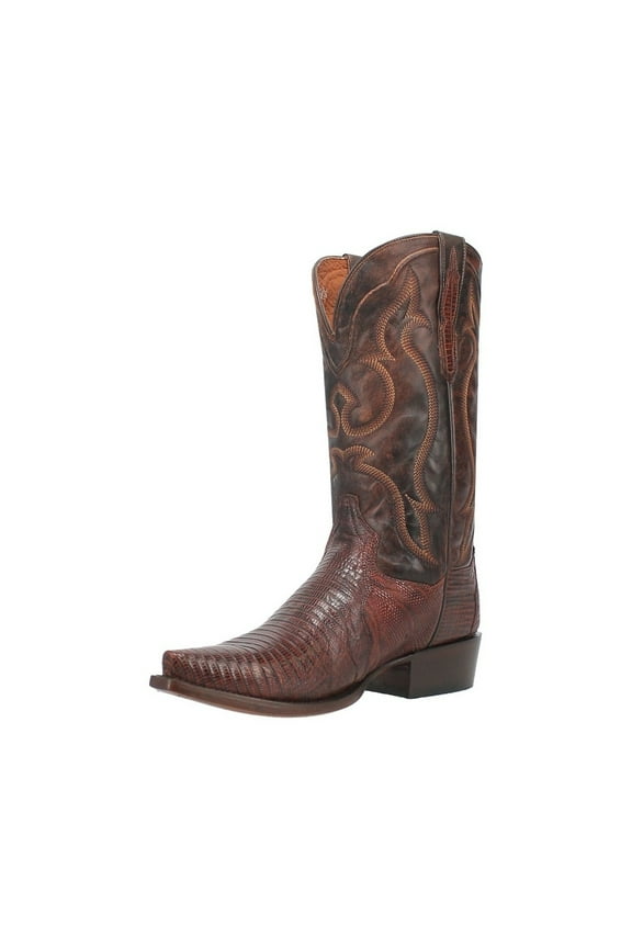 Western Boots Mens Teju Liz Hearst Snip Toe Cognac DP3078
