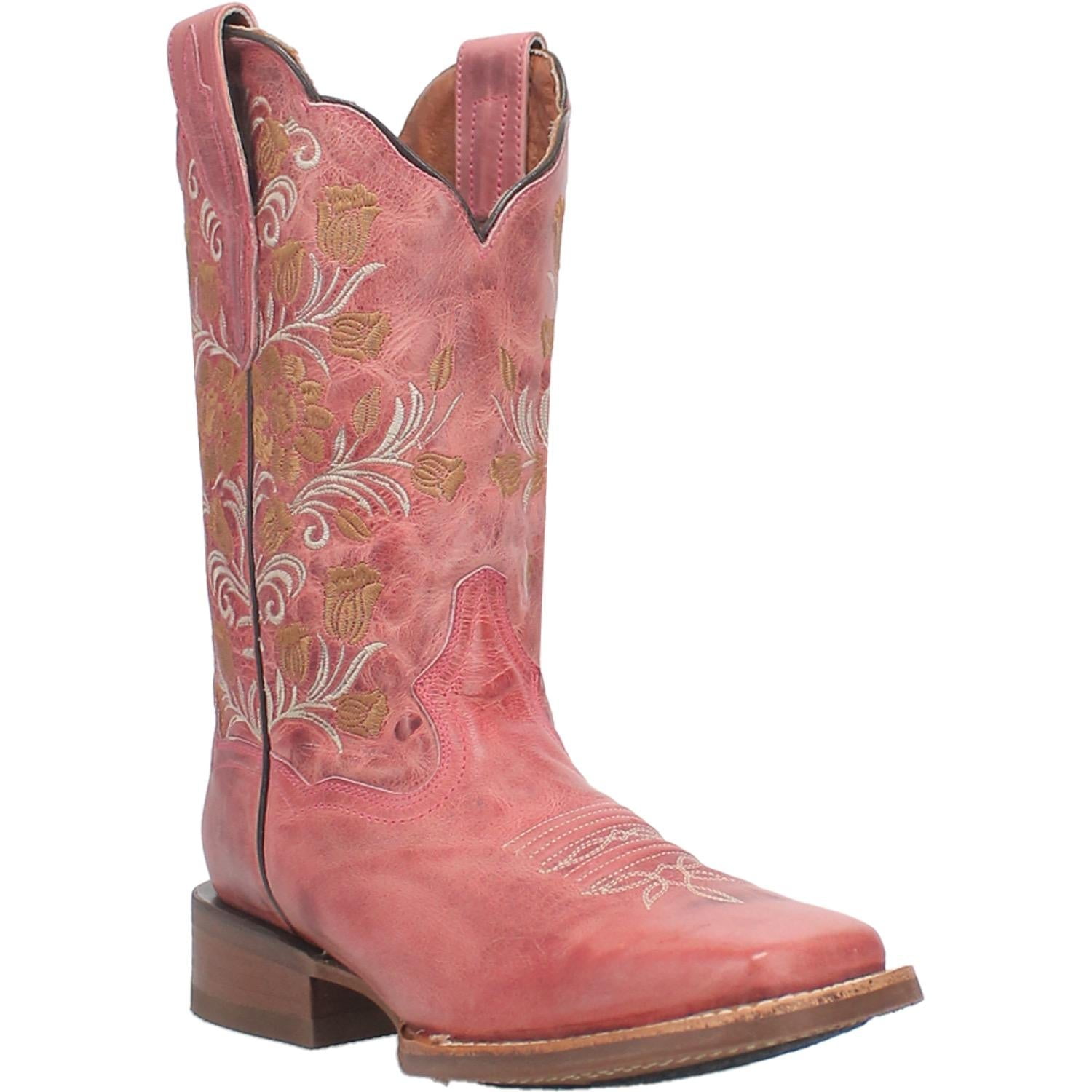 Dan Post Women's Athena Floral Embroidered Western Performance Boot Broad Square Pink 9 M US　並行輸入品 Deck Hand Boots Dan Post Women\u0027s Athena Floral Embroidered Western