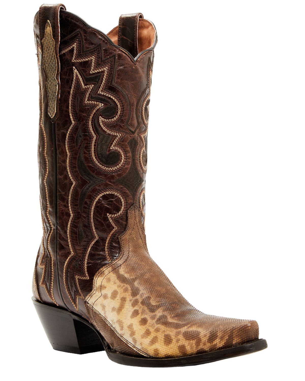 Dan Post Women s Karung Exotic Snake Western Boot Snip Toe Brown 8.5 M US Walmart