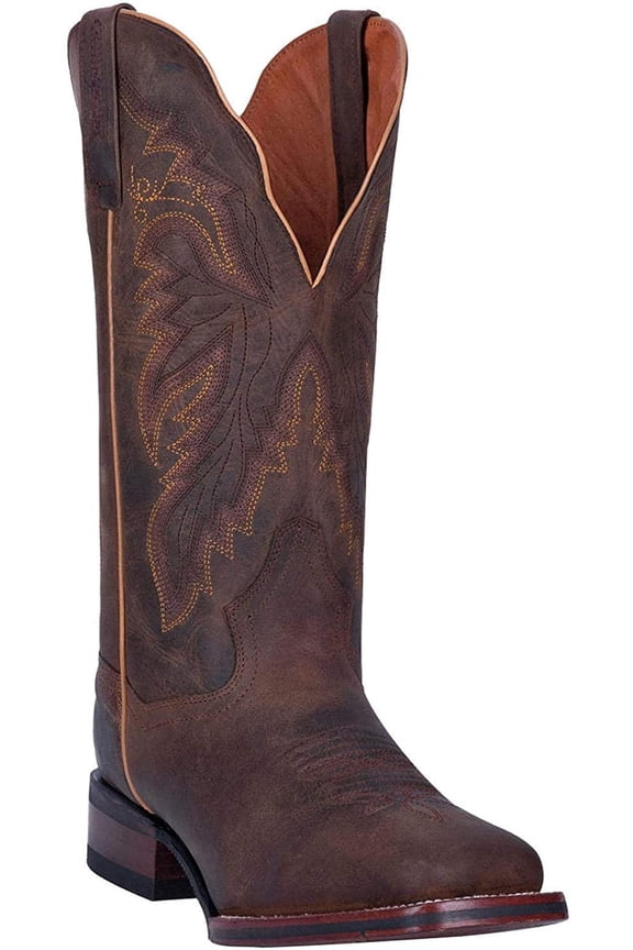 Womens Western Boot Wide Square Toe Brown 12 M