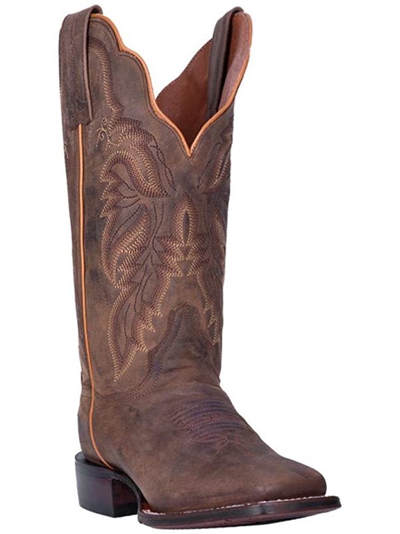 Dan Post Women's Women'S Western Boot Broad Square Toe Brown 8 1/2 W US