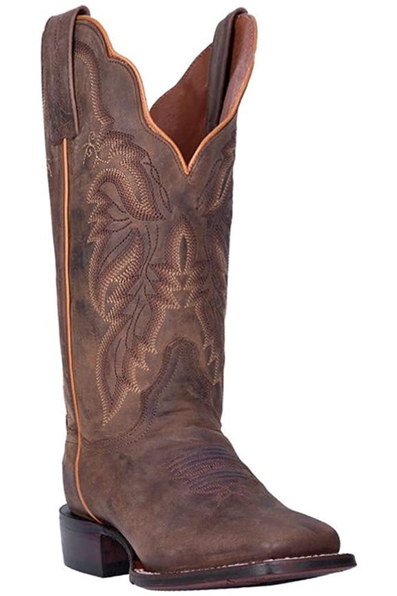 Women's Women'S Western Boot Broad Square Toe Brown 8 W US