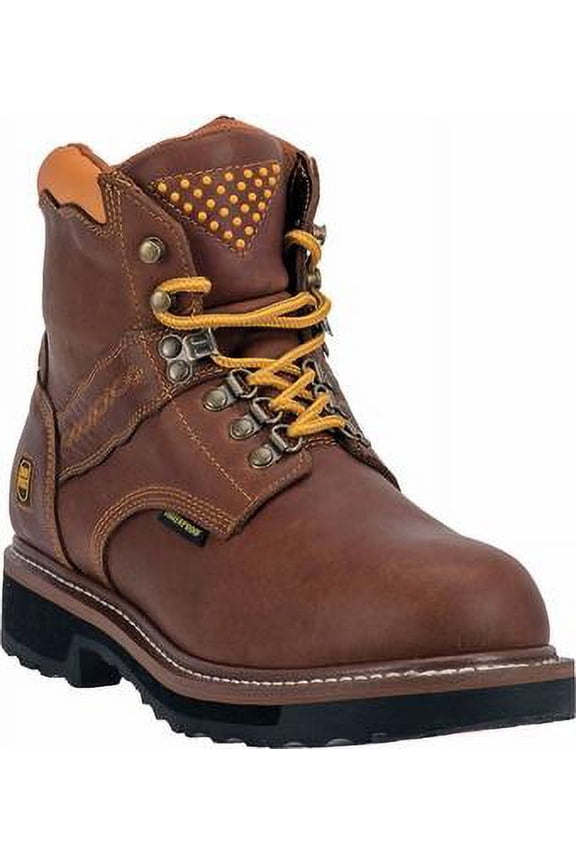 Work Certified Men's Gripper Zipper Alloy Toe Brown Oily Leather (7D)