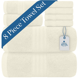 White Classic Luxury Cotton Hand Towel 16x30 Set of 6 Set of 6 Beige Walmart