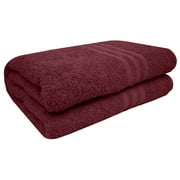 Dan River 100% Cotton Bath Sheet Jumbo Size| Soft Bath Sheets| Oversized Bath Towels| Quick Dry Bath Sheets| Absorbent Bath Sheets| Bath Sheets Spa| Burgundy Bath Sheet Towel Set|40x80 in|600 GSM