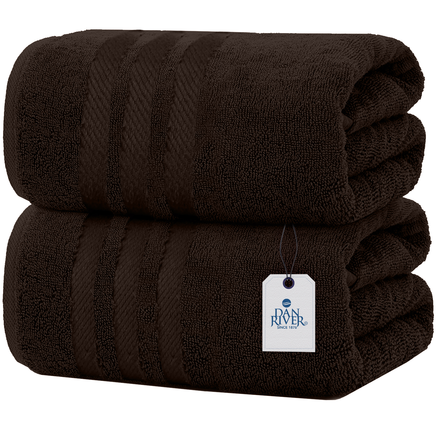 Mainstays Performance 2-Piece Towel Bath Sheet Set, Textured Brown ...