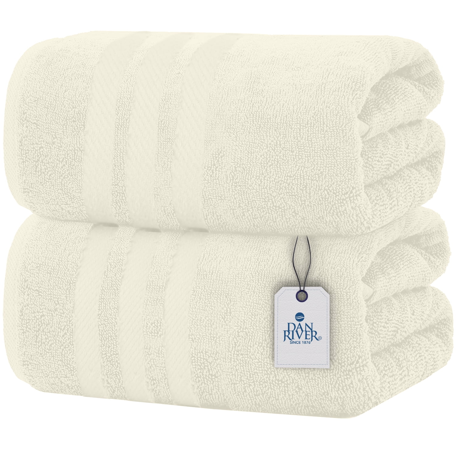 Dan River 100 Cotton Bath Sheet Set of 2 Soft Oversized Bath Towels