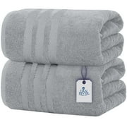 Dan River 100% Cotton Bath Sheet Set of 2 | Soft Oversized Bath Towels| Quick Dry Absorbent Bath Sheets | Bath Sheets Spa Hotel| Highrise Bath Sheet Towel Set|35x70 in|550 GSM
