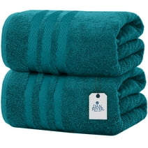 Dan River 100% Cotton Bath Sheet Set of 2| Soft Bath Sheets| Oversized Bath Towels| Quick Dry Bath Sheets| Absorbent Bath Sheets| Bath Sheets Spa Hotel|Teal Bath Sheet Towel Set|35x70 in|550 GSM