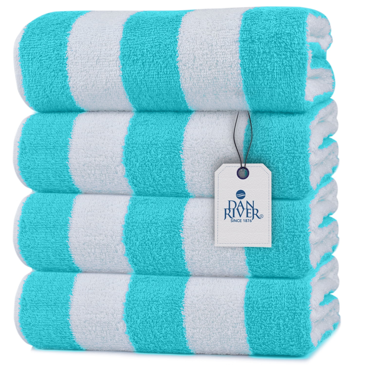 Dan River 100% Cotton Cabana Beach Towels| Bath Sheet Towel| Oversized ...