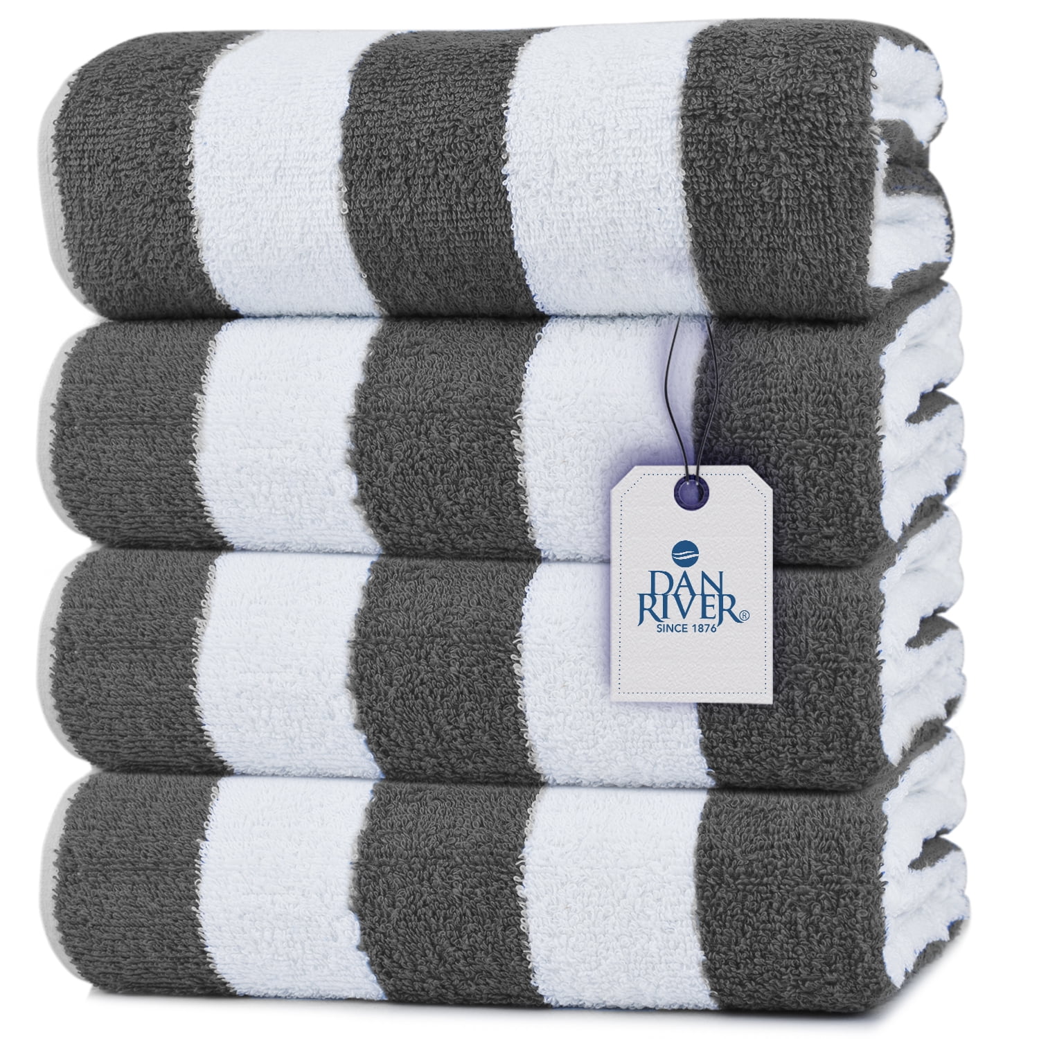 Dan River 100% Cotton Cabana Beach Towels| Bath Sheet Towel| Oversized ...