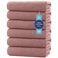 thumbnail image 1 of Dan River Bath Towel 6 pack 22x44 in Ultra Soft Quick Drying Cotton Towel - Dusty Rose, 1 of 7