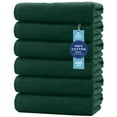 thumbnail image 1 of Dan River Bath Towel 6 pack 22x44 in Ultra Soft Quick Drying Cotton Towel - Hunter Green, 1 of 7