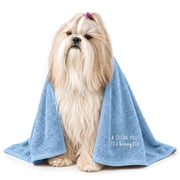 Dan River Dog Towel pack of 1 Soft Absorbent and Fast Drying Cotton Pet Towel - Riviera, 20x40 in