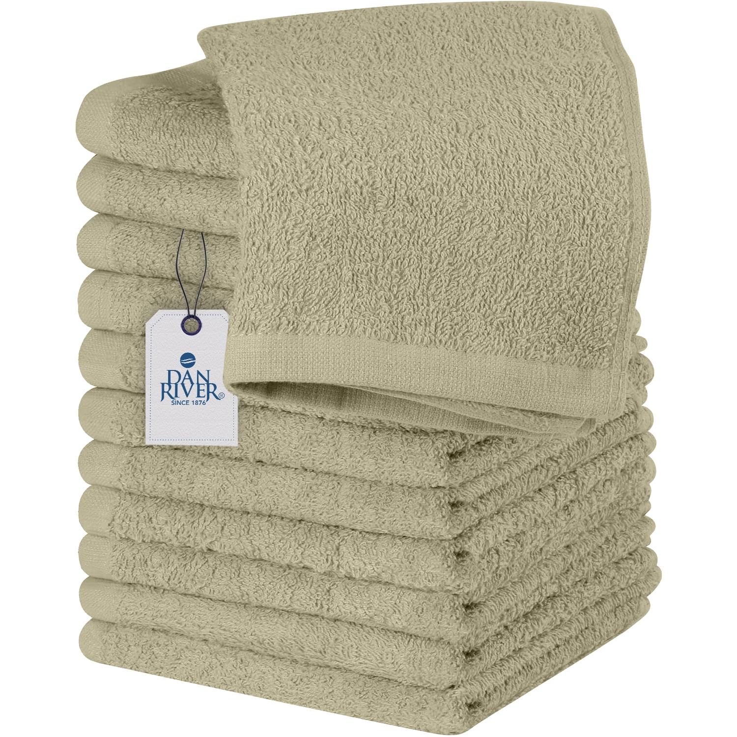 Dan River 100 Cotton Washcloths 12 Pack HighQuality Face and Body