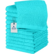 DAN RIVER 100% Cotton Washcloth Pack of 12 (Highrise - 12x12 In) | High-Quality Multipurpose Body Cloth for Personal Use | All-Purpose Kitchen, Household and Car cleaning Wash Towel for Daily Use