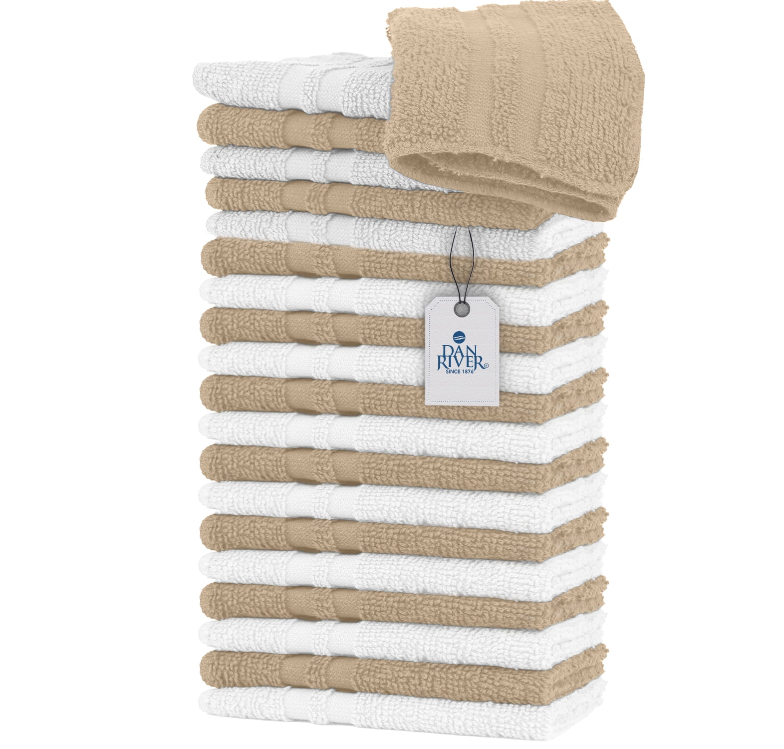 Dan River 100 Cotton Washcloths 20 Pack HighQuality Towels for