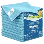 Dan River 12x12in Microfiber Rags for Cleaning, Car Towels & Washcloths - Assorted Colors, 24 Pack