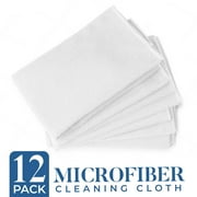 Dan River 100% Microfiber Washcloth Pack of 12 Household & Automotive Cleaning Cloth Yellow Colors, 12x12in