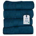 thumbnail image 1 of Dan River Bath Towel 4 Pack 27x54 in Ultra Soft Quick Drying Cotton Towel - Blue, 1 of 8