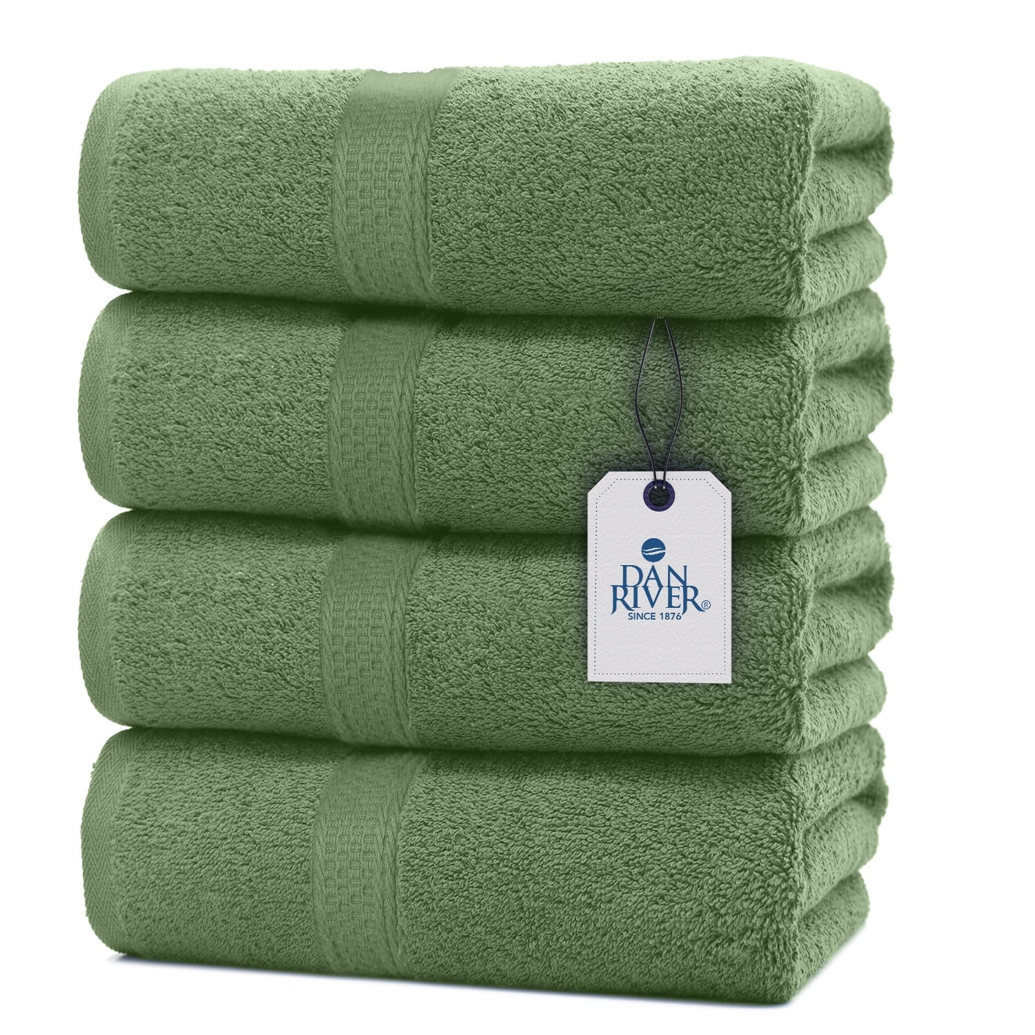 Sage Green Luxury Cotton Bath Towel Set of 4